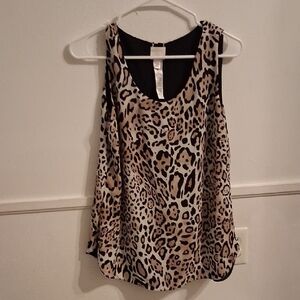 Leopard Print Sleeveless Top